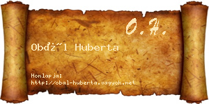 Obál Huberta névjegykártya